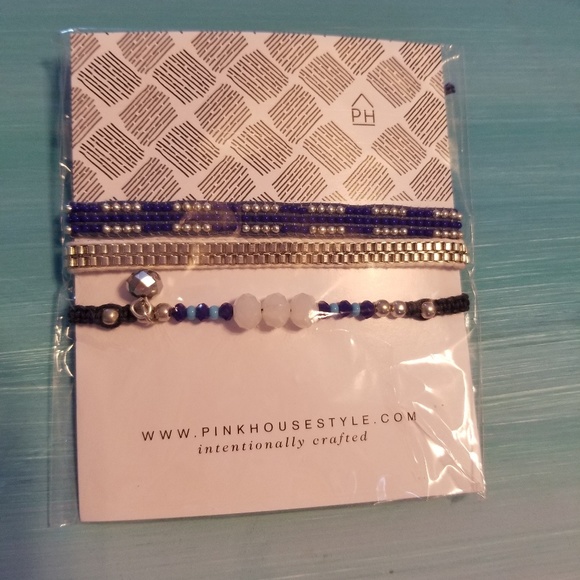 pinkhouse Handmade 3 pull bracelets NWT - Picture 2 of 6